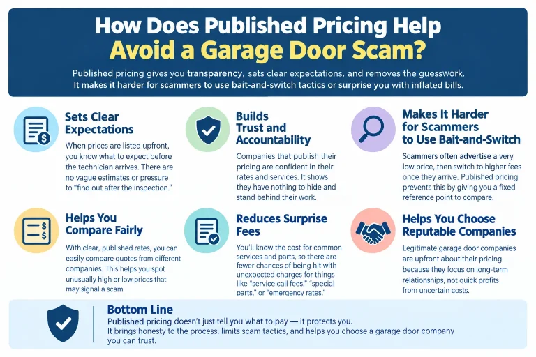 How Does Published Pricing Help Avoid a Garage Door Scam?