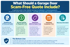What Should a Garage Door Scam-Free Quote Include?