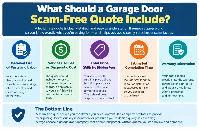 What Should a Garage Door Scam-Free Quote Include?