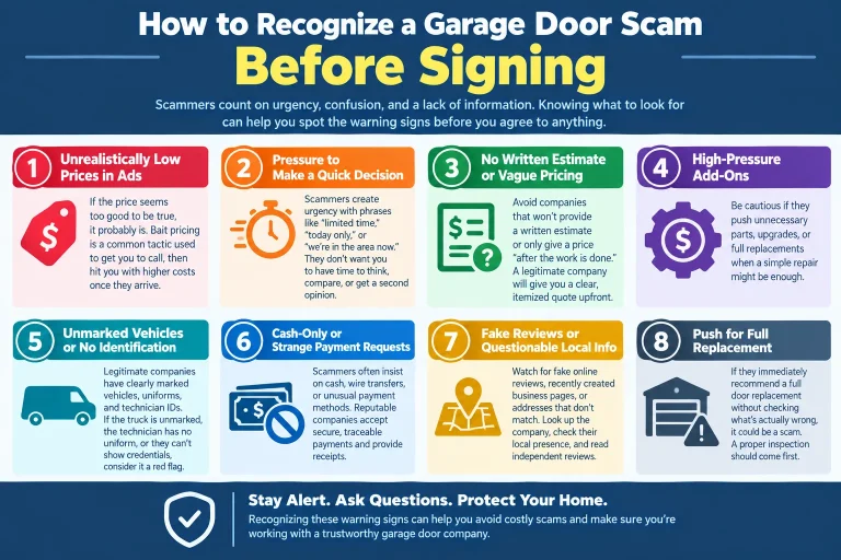How to Recognize a Garage Door Scam Before Signing